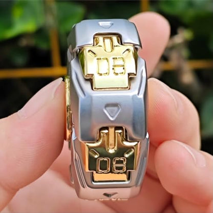 T-Conceal EDC Fidget Slider Spinning Stress Relief Adults Magnet Metal Toys - color: Silver Gold