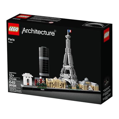 LEGO Architecture Paris Model Building Set - Detailed Display Building Block Set for Kids, Boys and Girls, Ages 12+ - Unique Gift for Travel & Architecture Enthusiasts - 21044