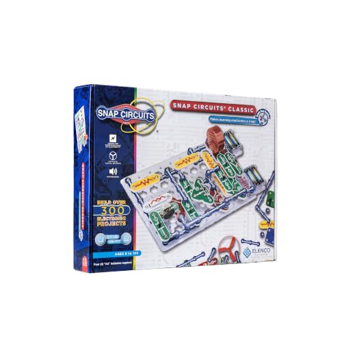 SNAP CIRCUITS Classic SC-300 STEM Electronics Kit, 300+ Projects, Ages 8+ - size: 300 Projects