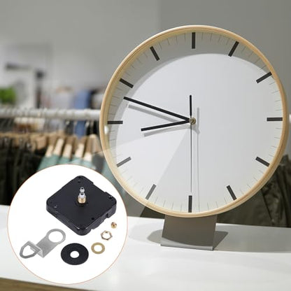 BOXOB Quartz Clock 12888 Movement Replacement, Black Wall Clock Mechanism Replacement Clock Motor Battery Operated Wall Clock Repair Parts Kit Without Second Hand & DIY - size: Thread length 5/16 inches