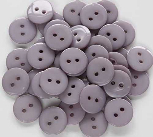 200pcs 5/8 Inch(15mm) Gray Buttons 2 Holes Resin Button for Sewing and DIY Crafts - color: Gray