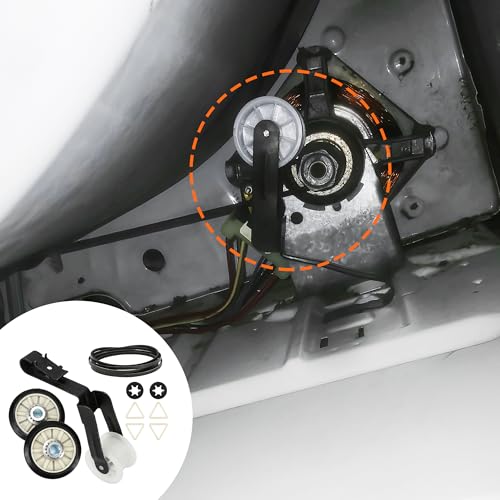 4392065 Dryer Repair Kit with 341241 Dryer Belt, 349241T Drum Rollers & 691366 Idler Pulley – Dryer Parts Compatible with Maytag MEDC200XW0 MEDC215EW1 MEDC400VW0 MED5800TW0 MED5805TW0 MED5830TW0