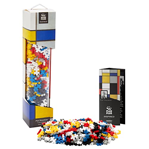 PLUS PLUS Inspired, Mondrian Composition A, Art History Building Set 350 pc - color: Mondrian, Composition a