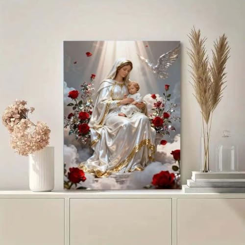 Virgin Mary Diamond Art Kits for Adults,5D Diamond Painting 12 x 16 inch - color: SH173