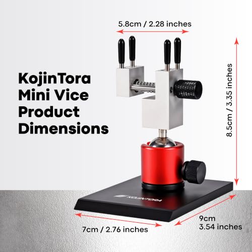 Mini Vise Table Top Clamp - Small Bench Vice for Hobby Jewelers - Adjustable Aluminum Alloy 360° Rotatable with 0-2.48' Clamping Range for Jewelry Making DIY Projects Crafts Repair Tool