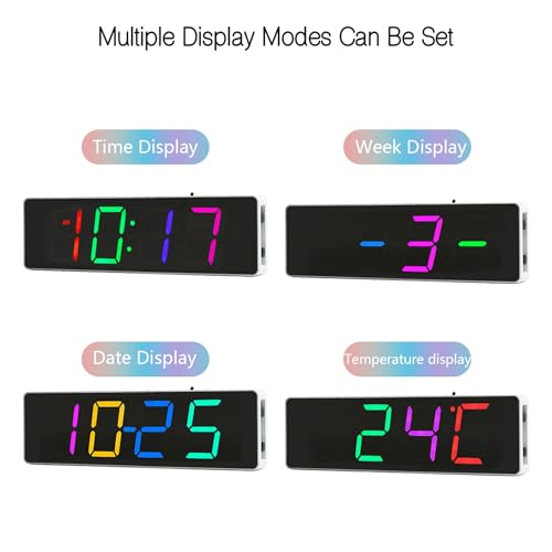 EIELE Soldering Practice Kit 4-Digit RGB Colour LED Digital Clock Kit with colourful case Suitable for students and beginners to solder and learn Adult Electronic Soldering Projects (white case) - color: White Case