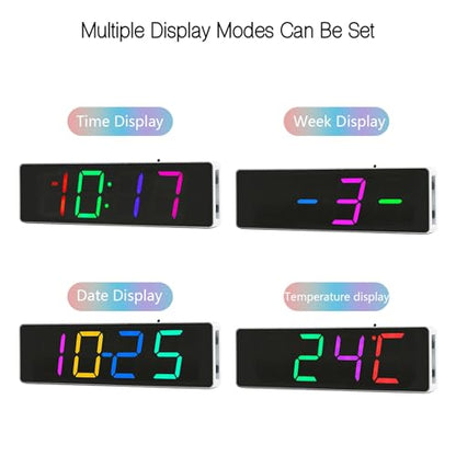EIELE Soldering Practice Kit 4-Digit RGB Colour LED Digital Clock Kit with colourful case Suitable for students and beginners to solder and learn Adult Electronic Soldering Projects (white case) - color: White Case
