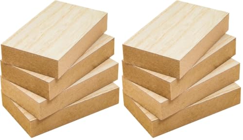 Bright Creations Unfinished MDF Wood Board - 5 x 3 x 1 in, Pack of 8 - Smooth Surface for Paint & Stain - Wood Pieces for Crafts - size: Rect. 5x3x1in (Pack of 2)