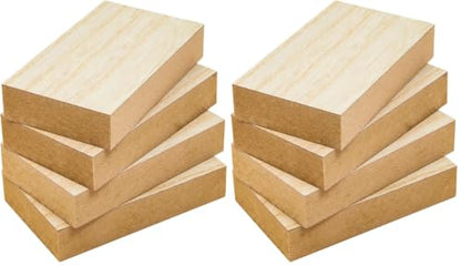 Bright Creations Unfinished MDF Wood Board - 5 x 3 x 1 in, Pack of 8 - Smooth Surface for Paint & Stain - Wood Pieces for Crafts - size: Rect. 5x3x1in (Pack of 2)