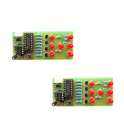 KOOBOOK 2Sets Electronic Dice Board Kit LED Circuit DIY Kit for Electronic Learning