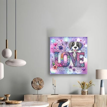 ICYANART Dog Diamond Painting Kits for Adults, Animal Diamond Art for Adult - color: Dog
