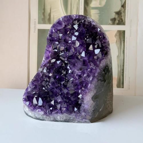 Amethyst Crystal Geodes Purple Crystals Rock Cluster Quartz Raw Healing Crystals 1-1.5LB - size: 1 Pound to 1.5 Pound