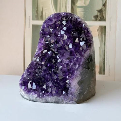 Amethyst Crystal Geodes Purple Crystals Rock Cluster Quartz Raw Healing Crystals 0.5-1LB - size: 0.5 Pound to 1 Pound
