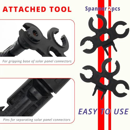 Solar Crimping Tool Kit with 12 Pairs Connectors - color: Mc4-12set-with Iron Scissor