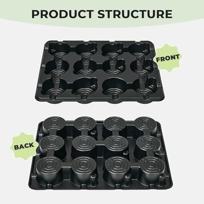 homenote 5 Pack Reusable 12 Cell Seed Starter Trays for 4 Inch Nursery Pots - size: 4 Inch, style: 5 Pack Seed Starter Tray