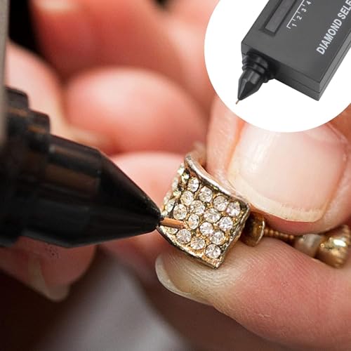 Professional Diamond Tester Pen, High Accuracy Jewelry Diamond Tester, Electronic Diamond Gem Tester and Tester Pen 60X Magnifying Glasses Tool Kit for Novice Expert (Diamond Tester Pen) - color: Diamond Tester Pen