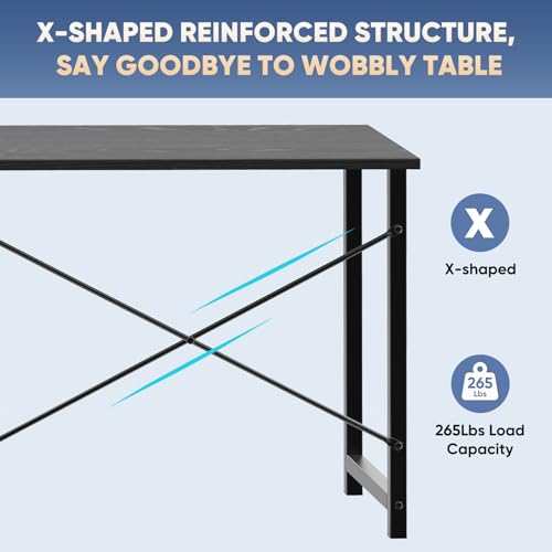 DUMOS 32 Inch Small Computer Desk, Gaming Desks for Home Office Bedroom - color: Black, size: 32 Inch