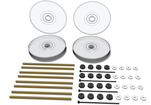 Low Inertia Wheel-Axle set (20-pack): Mousetrap/Rubber Band car projects