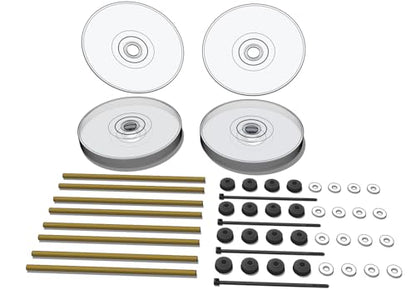 Low Inertia Wheel-Axle set (20-pack): Mousetrap/Rubber Band car projects