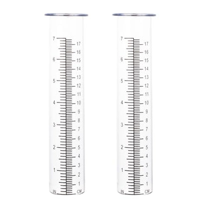 7'' Capacity Rain Gauge Replacement Tube Glass, 2 Pcs - color: 2-PCS