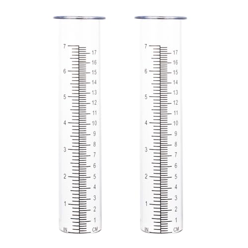 7'' Capacity Rain Gauge Replacement Tube Glass, 2 Pcs - color: 2-PCS