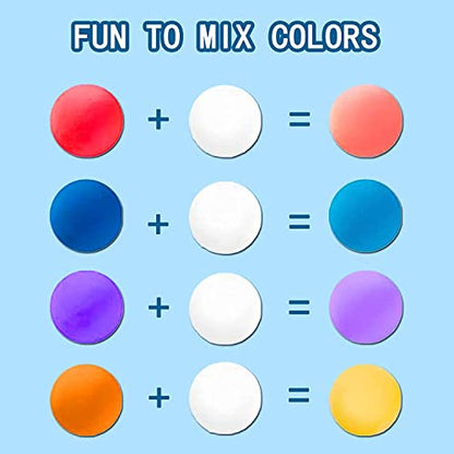 ifergoo 125g White Air Dry Clay, 4.41 oz Foam Magic Modeling Clay for Kids - color: White