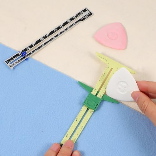 5 Pieces Sewing Gauge Measuring Tool Set, Sliding Gauge 5-in-1 Sewing Ruler