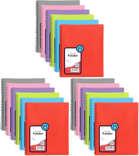 Poly 8 Pocket Organizer File Folder Letter Legal Document Organizer Perfect for Office, College, School and More (Pack of 18) - By Emraw - size: 18 Pack