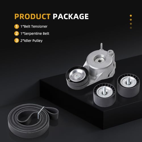 Serpentine Belt Tensioner Idler Pulley Kit #39081 36375 - size: 2007-2022 for Sprinter/ML350/E320