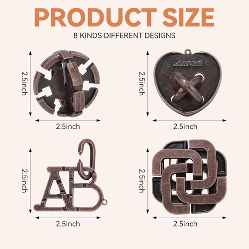 Mytothfy Brain Teaser Puzzles for Adults Teens Kids, 3D Puzzle Game Toys - color: Style C