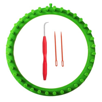 S & E TEACHER'S EDITION Round Knitting Loom Set, Green