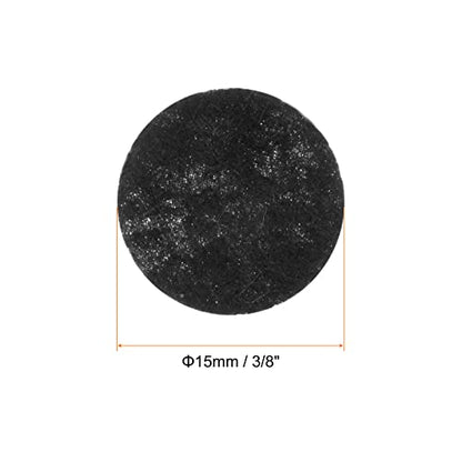 HARFINGTON 100pcs Round Felt Circles, 15mm 5/8" Pre Cut Felt Craft Pads Non-Woven Mini Felt Fabric Circles for DIY Sewing Handcraft Cut Projects Craft Finishing, Black - color: Black, size: 15mm
