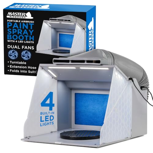 Master Airbrush Portable Airbrush Spray Booth Kit with Dual Exhaust Fans - color: Gray