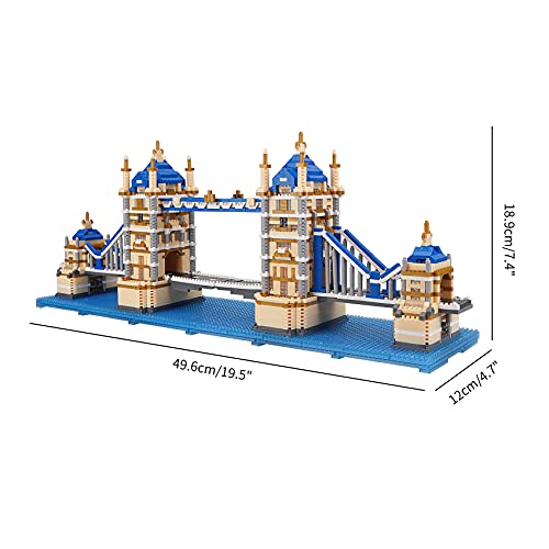 Building Blocks Set, London Tower Bridge Model Micro Mini Blocks, 3800 PCS Architecture Model Kits - color: London Tower Bridge