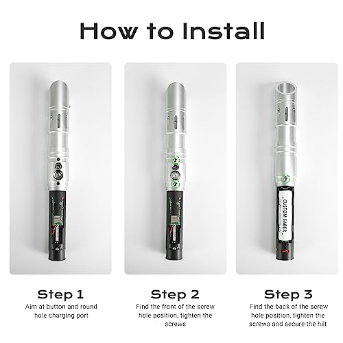 DAMIENSABER Upgrade RGB3.0 16 Sound Fonts Inner Core DIY Light Saber Electronics Kit Soundboard Infinite Color Smooth Swing Motion Control Kit Build Your Own Light Saber(Round Hole)