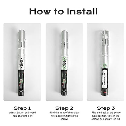 DAMIENSABER Upgrade RGB3.0 16 Sound Fonts Inner Core DIY Light Saber Electronics Kit Soundboard Infinite Color Smooth Swing Motion Control Kit Build Your Own Light Saber(Round Hole)