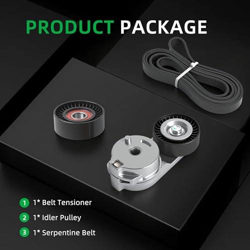 Serpentine Belt Tensioner idler Pulley Kit #38323 89377 38018 - size: for Magnum/Charger 2006-2010