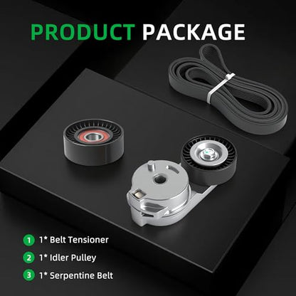Serpentine Belt Tensioner idler Pulley Kit #38323 89377 38018 - size: for Magnum/Charger 2006-2010