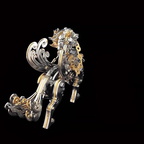 3D Metal Puzzles for Adults Mechanical Pixiu Assembly Model Kit, Colorful 3D Metal Model Kits to Build with Tool, Wasp 3D DIY Puzzle Desktop Toys Gifts for Adults Boys (Gold) - color: Gold
