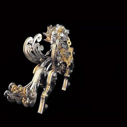 3D Metal Puzzles for Adults Mechanical Pixiu Assembly Model Kit, Colorful 3D Metal Model Kits to Build with Tool, Wasp 3D DIY Puzzle Desktop Toys Gifts for Adults Boys (Gold) - color: Gold