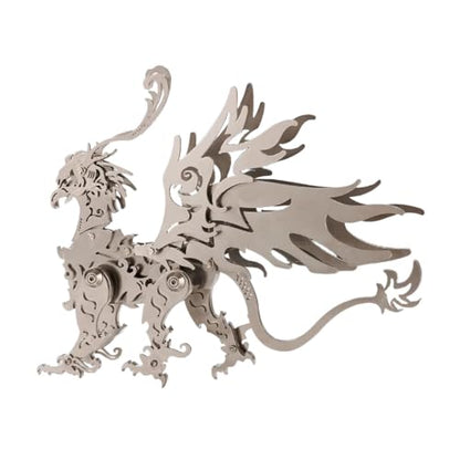 3D Metal Puzzle The Meow Meow Family Cat, Gu Diao Silver - color: Gu Diao Silver