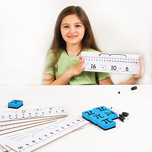 Simply Magic 12-Pack Double-Sided Dry Erase Number Line White Boards 4"x12"