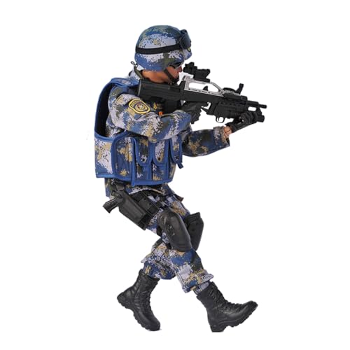 12 Inch Action Figures Military Set, 1/6 Scale Soldier Model Set with Weapons, Outfit and Other Accessories - Marine-CH01 - color: Ch01