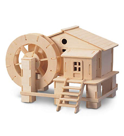 Puzzled Water Mill 3D Puzzle Woodcraft Jigsaw Construction Kit - 65 Pieces