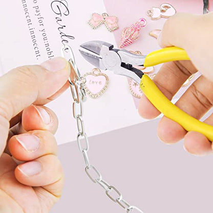 tiggell 20Pcs Chain Bracelets Kit, Alloy Link with Lobster Clasps - color: Silver