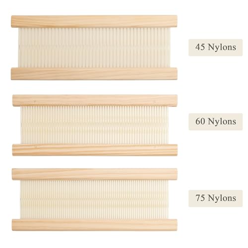 WILLOWDALE 3pcs 12-in Heddles (with 45/60/75 Sticks) for Rigid Heddle Loom - size: 12 Inches Heddle Shed Stick