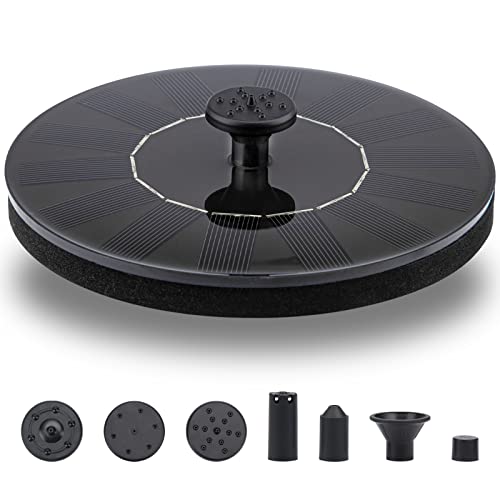 LAWOHO Solar Fountain Pump 1.5W Upgraded Submersible Solar Water Fountain Panel Kit for Bird Bath,Small Pond,Garden and Lawn Solar Water Pump Built-in Filter - color: Solar Fountain Pump Kit