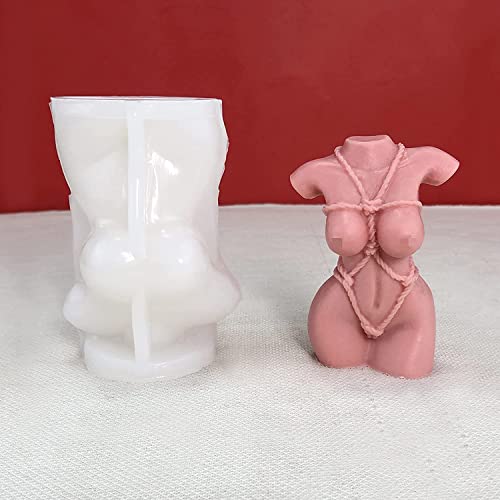 Candle Molds - Silicone Mold for Candles Making, DIY 3D Moulds for Soy Wax, Beeswax, Scented Candle, Valentine's Day Gifts (Body) - color: Body