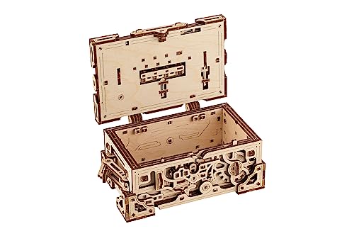 Wood Trick Enigma Chest Puzzle Box 3D Wooden Puzzles for Adults to Build - color: Enigma Chest