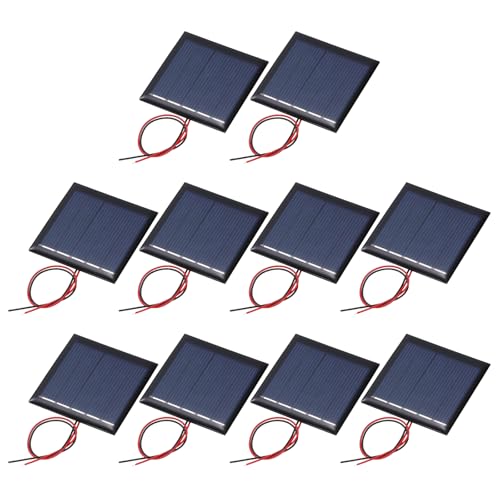 MECCANIXITY 10Pcs 2.5V 0.25W 100mA Mini Solar Panels with Cable - style: 2.5V 0.25W 100mA